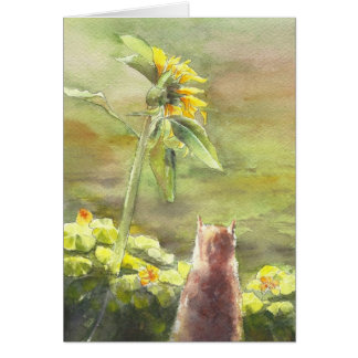 Cat and Sunflower Cards
