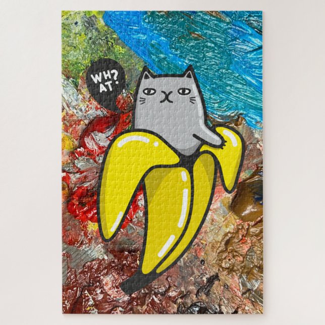 Cat and the colors jigsaw puzzle (Vertical)