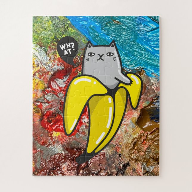 Cat and the colors jigsaw puzzle (Vertical)