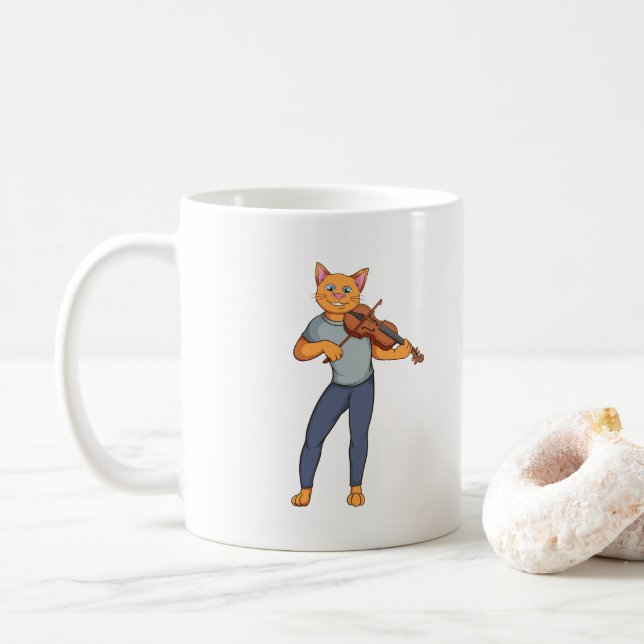 Cat and the Fiddle - Coffee Mug (With Donut)