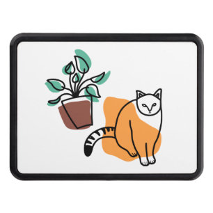 Cat and the plant hitch cover