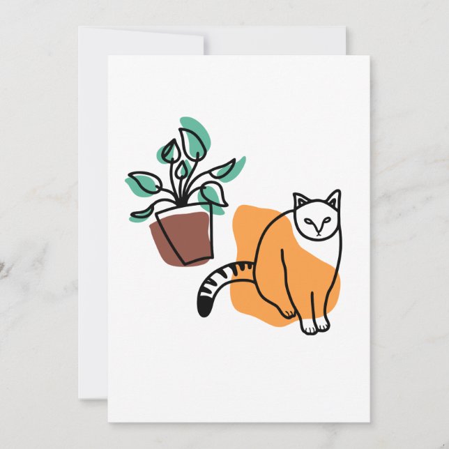 Cat and the plant invitation (Front)
