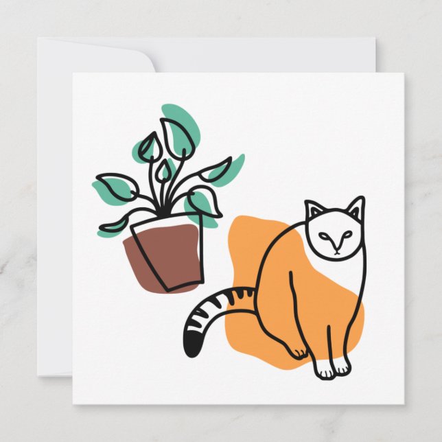 Cat and the plant invitation (Front)