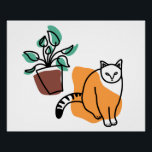 Cat and the plant poster<br><div class="desc">-</div>