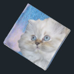 Cat and Water Bandana<br><div class="desc">Cute white persian cat with blue eyes. Blue water and sky with white clouds.</div>