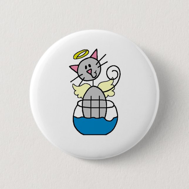 Cat Angel Button (Front)