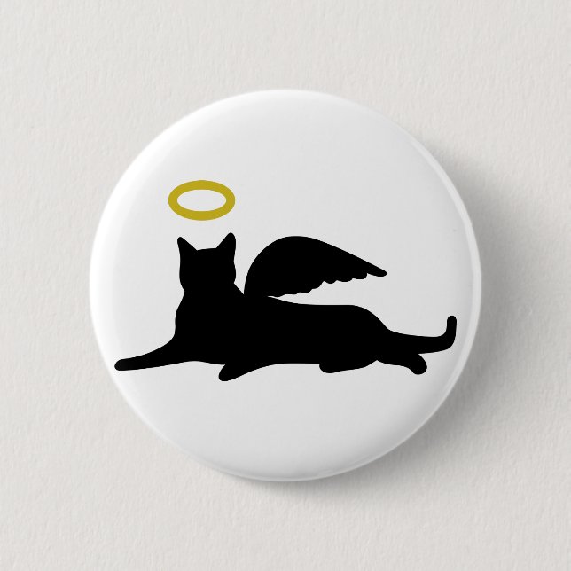 Cat Angel Button (Front)