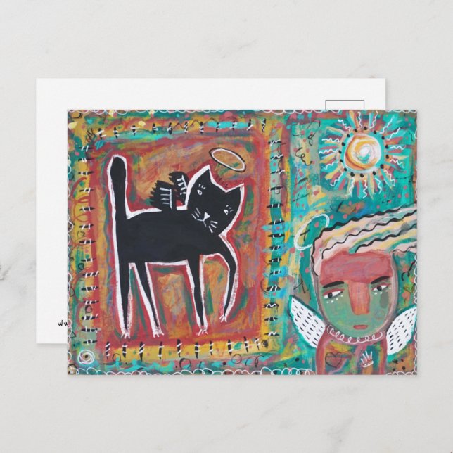 Cat Angel Postcard (Front/Back)