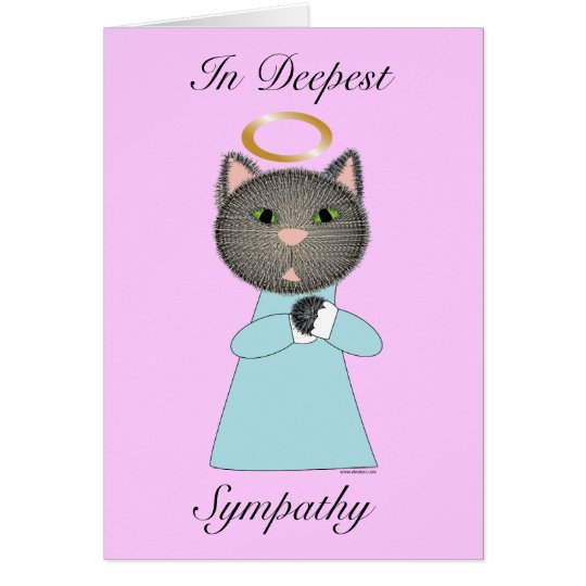 Cat Angel Sympathy Card