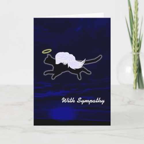 Cat Angel Sympathy Card