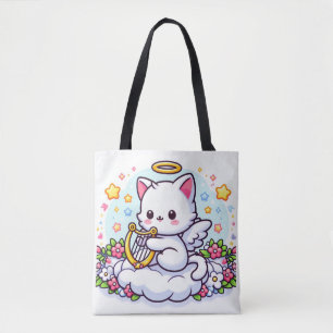 Cat Angel Tote Bag