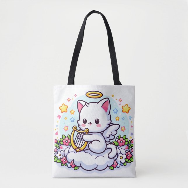 Cat Angel Tote Bag (Front)