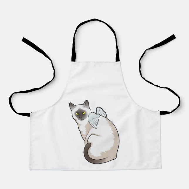 Cat Angel wings Apron (Front)
