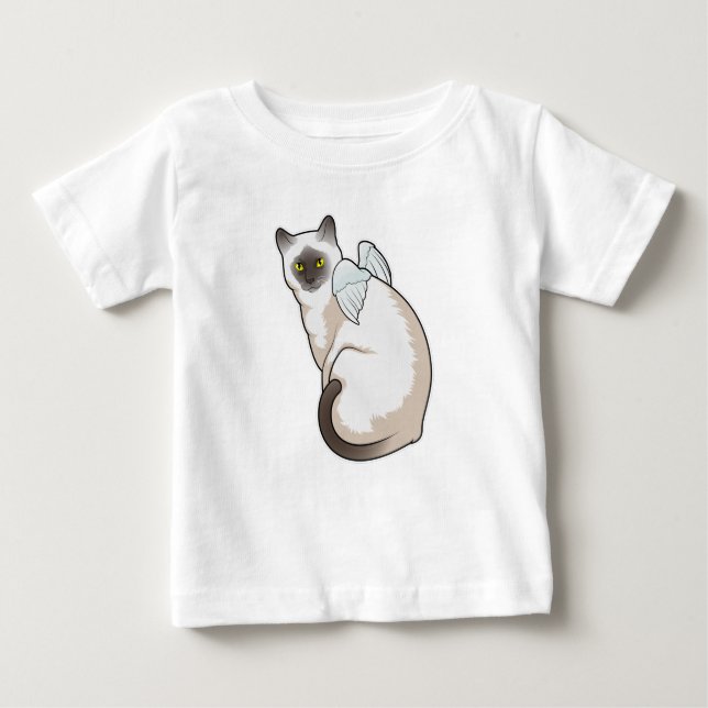 Cat Angel wings Baby T-Shirt (Front)