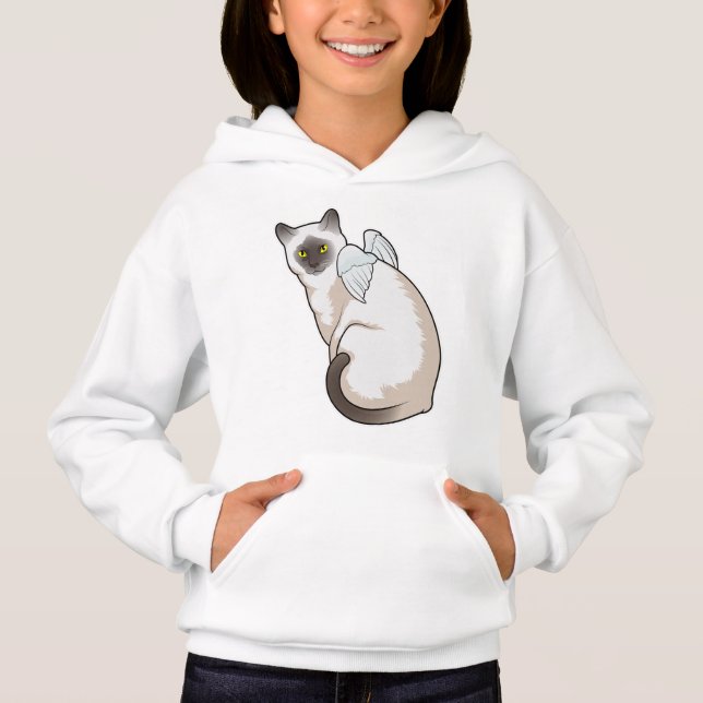 Cat Angel wings Hoodie (Front)