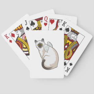 Cat Angel wings Poker Cards