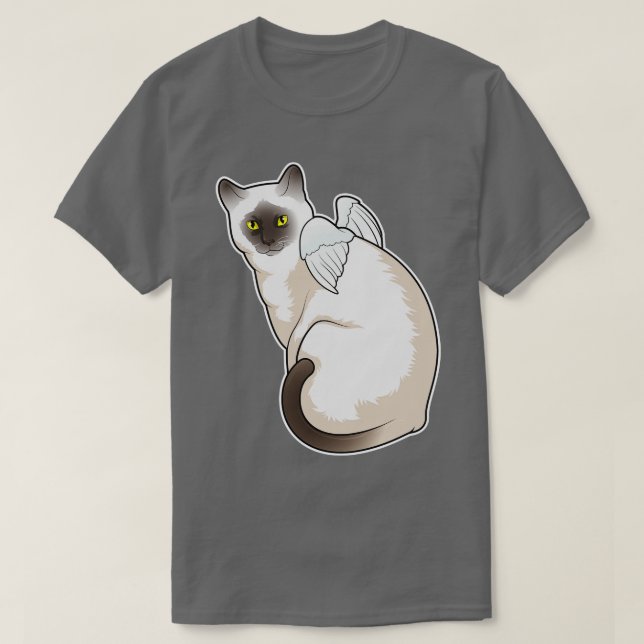 Cat Angel Wings  T-Shirt (Design Front)