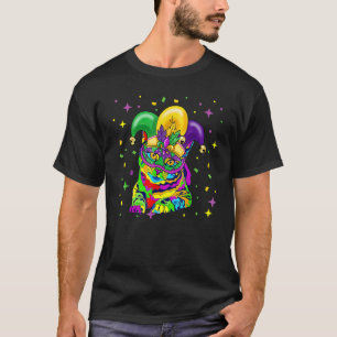 Cat Animal Lover Cute Mardi Gras Carnival Jester C T-Shirt