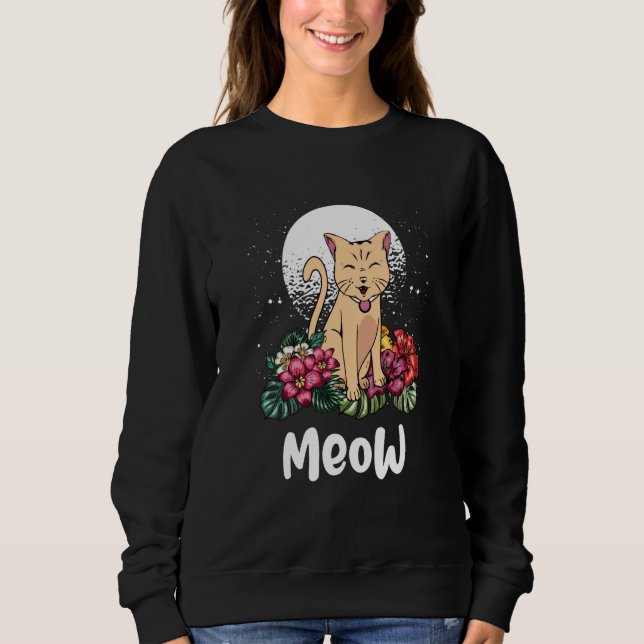 Cat Animal Meme Kitten Animal Pun Cat Mom Sweatshirt (Front)