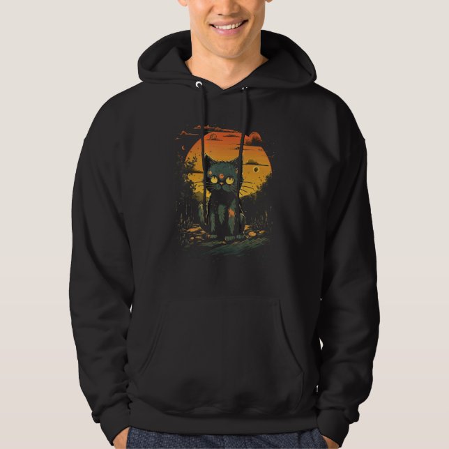 Cat Animal Retro Style Graphic Tees for Men Women  (Front)