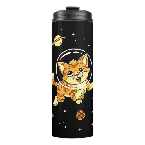 Cat Animals In Space Thermal Tumbler