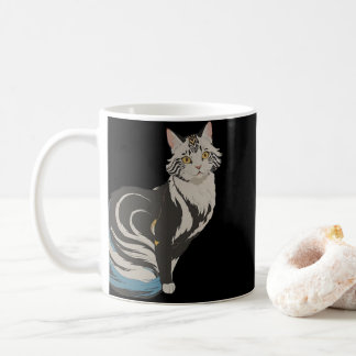 Cat Anime Style Cute Coffee Mug