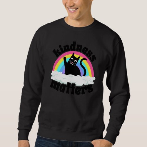 Cat Anti Bullying Rainbow Kindness Matters Sped Te Sweatshirt