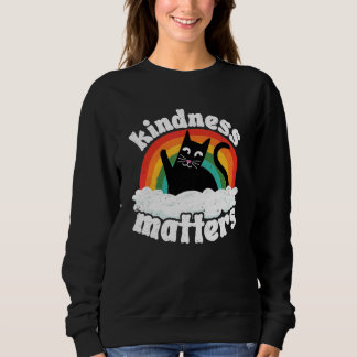 Cat Anti Bullying Rainbow Kindness Matters Sped Te Sweatshirt