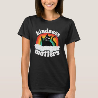Cat Anti Bullying Rainbow Kindness Matters Sped Te T-Shirt