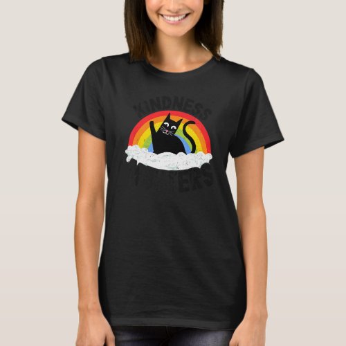 Cat Anti Bullying Rainbow Kindness Matters Sped Te T_Shirt