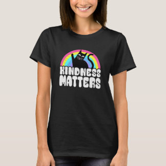 Cat Anti Bullying Rainbow Kindness Matters Sped Te T-Shirt
