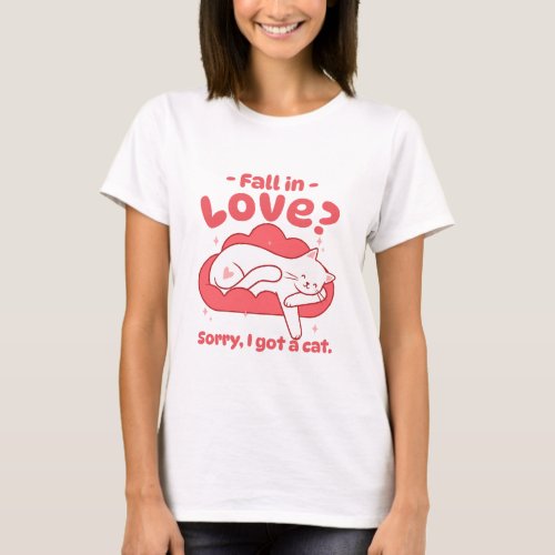 Cat Anti Valentines Day T_Shirt