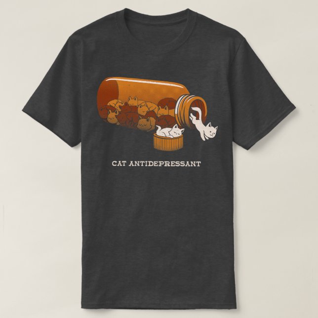 Cat Antidepressant by Tobe Fonseca T-Shirt (Design Front)
