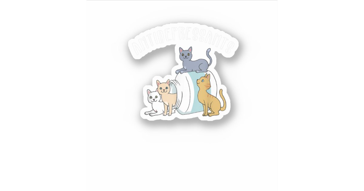 Funny Cat Sticker Sheet