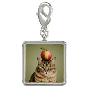 Cat Apple Charm