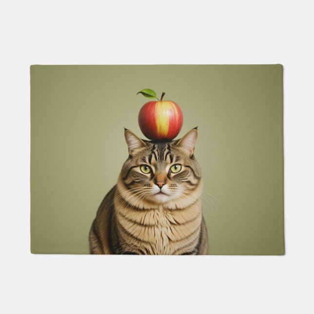 Cat Apple Doormat (Front)