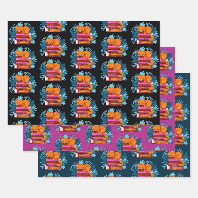 Cat Approved Books  Wrapping Paper Sheets (Set)