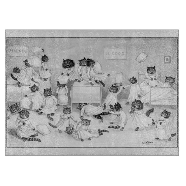 Cat Art by Louis Wain 1900 Cutting Board (Front)
