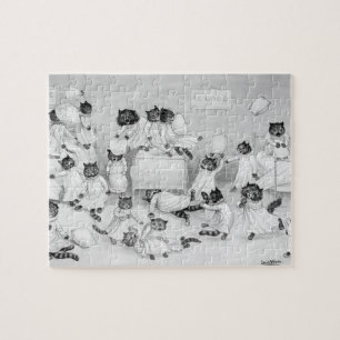 Cat Art by Louis Wain 1900 Jigsaw Puzzle