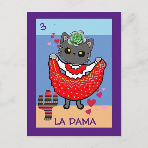 Cat Art Card The Dancing Lady Postcard