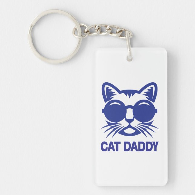 Cat Art Cat Daddy Keychain (Front)