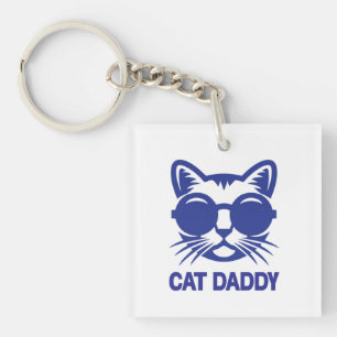 Cat Art Cat Daddy Keychain