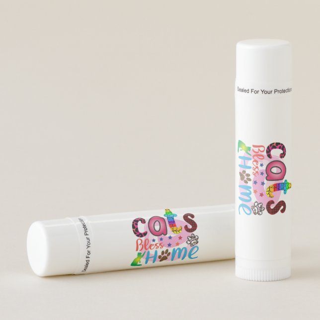 Cat Art Cats Bless Home_2 Lip Balm (Front)