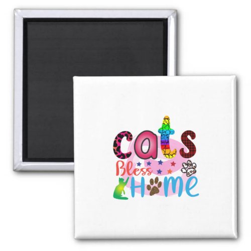 Cat Art Cats Bless Home_2 Magnet