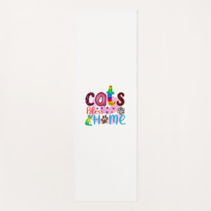 Cat Art Cats Bless Home_2 Yoga Mat