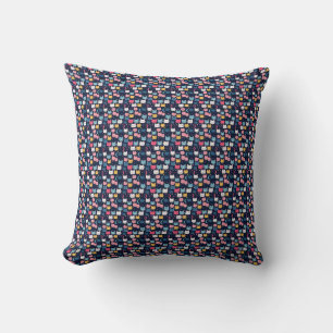 Cat Art Cute Cat Faces Throw Pillow