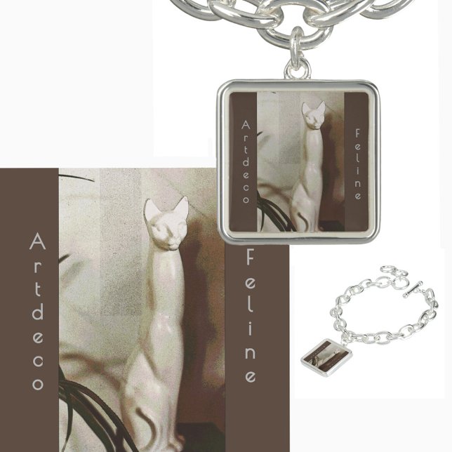 Cat Art Deco Style Feline Bracelet (Creator Uploaded)