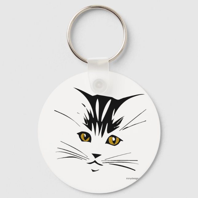 Cat Art Design Keychain (Front)