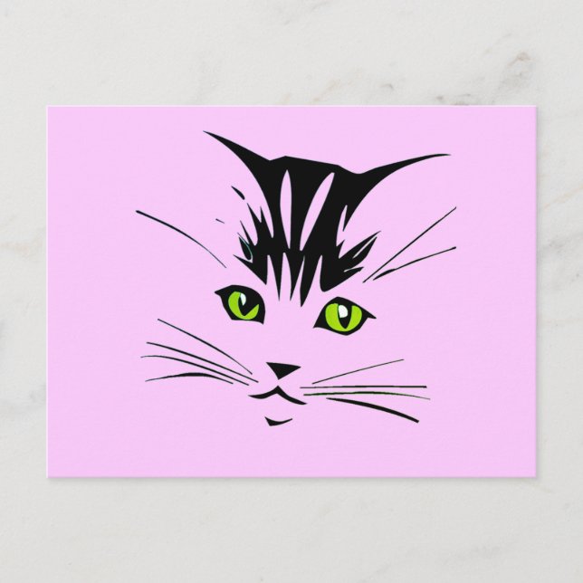 Cat Art Design Postcard (Front)