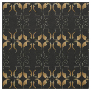 Cat Art Fabric Black Cat Fabrics Cat Lover Pattern